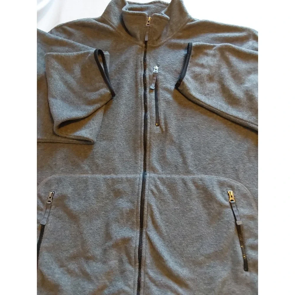 Outdoor Outfitters Men's 4XB Fleece Jacket Gray/Charcoal‎ Full Zip